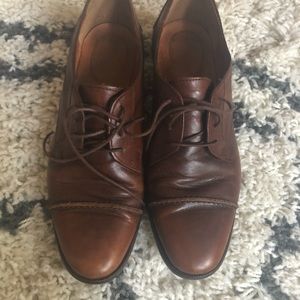 Madewell Serge brown leather oxford loafers 7.5